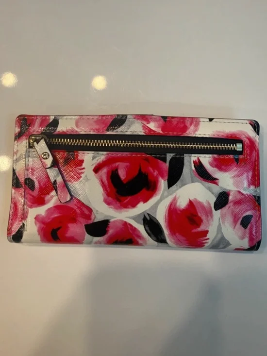 Kate Spade Cedar Street Rose Lacey Wallet With Story Book Lining - Picture 2 of 3